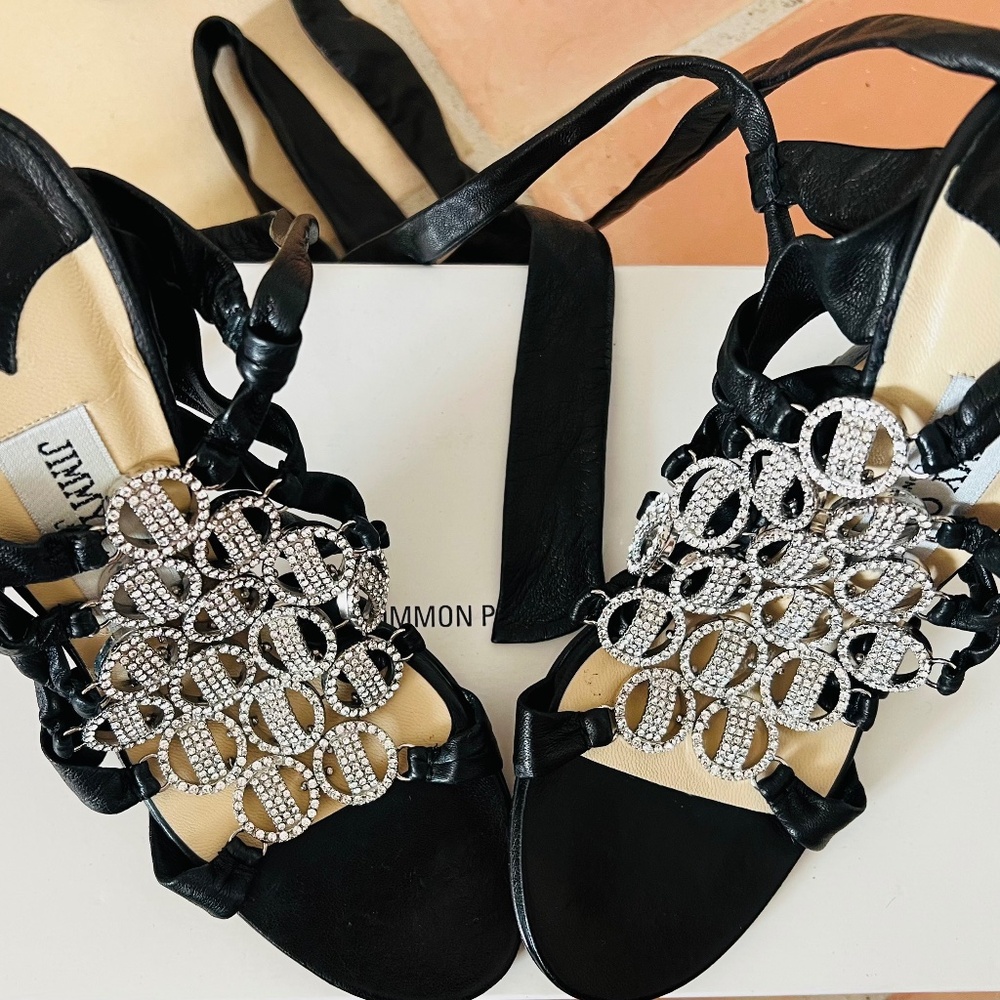Jimmy Choo Strass High Heels Sandals